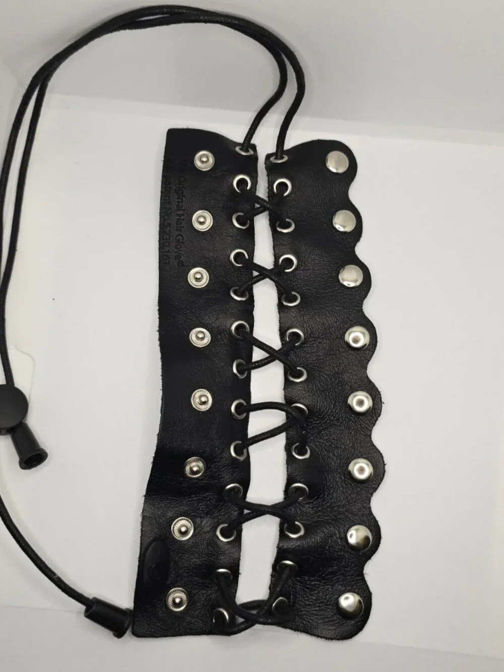 The Original Hair Glove Black Leather 8